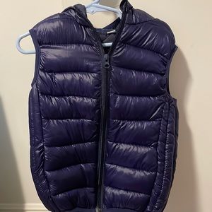 Puffer Navy Blue Hooded Vest Toddler Boys Size 2-3T